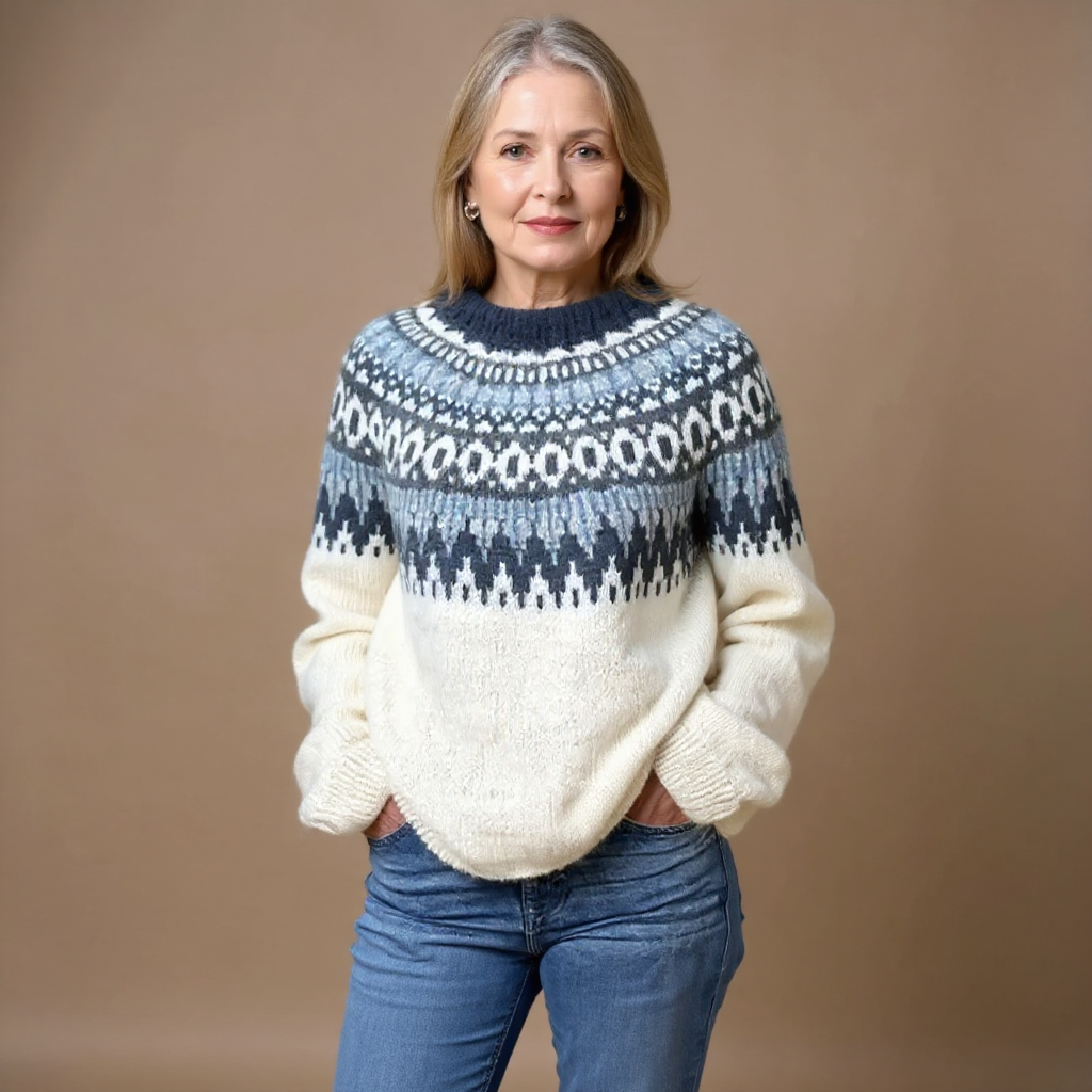 Maecey - Pull en tricot islandais