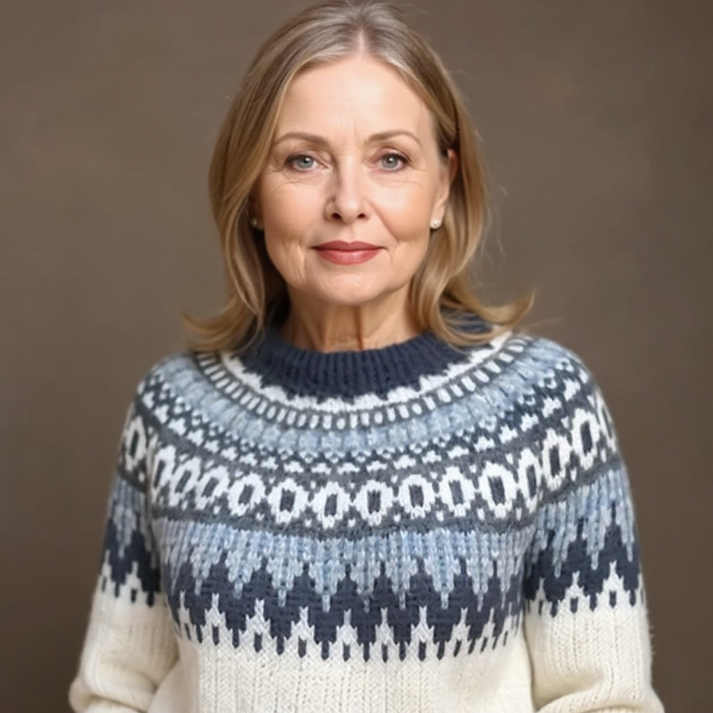 Maecey - Pull en tricot islandais