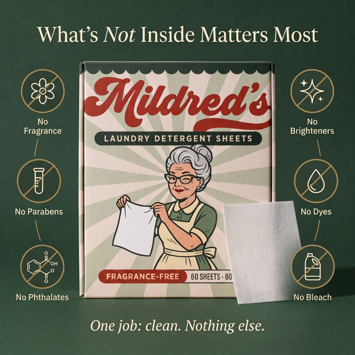 Fragrance-Free Laundry Detergent Sheets — 60 Loads