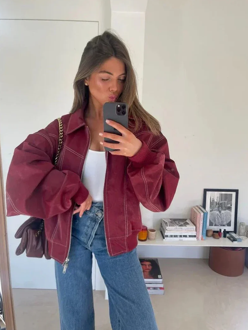 NALIYAH - Veste coupe-vent oversize colorblock