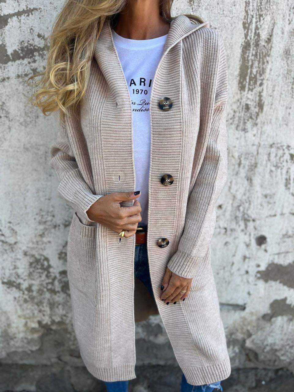 Ursule - Cardigan long tricoté