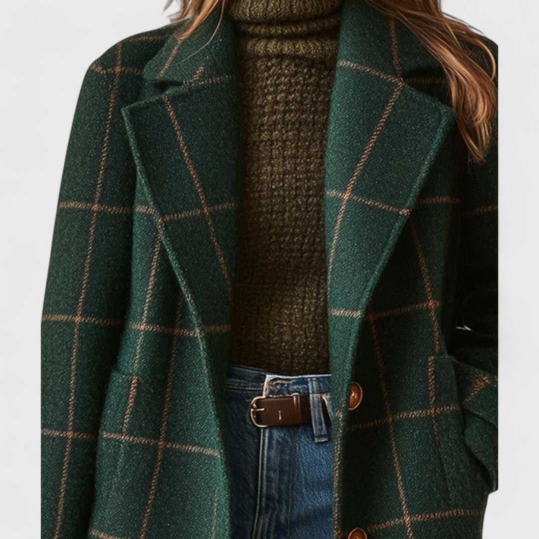 Megan - Manteau douillet à carreaux