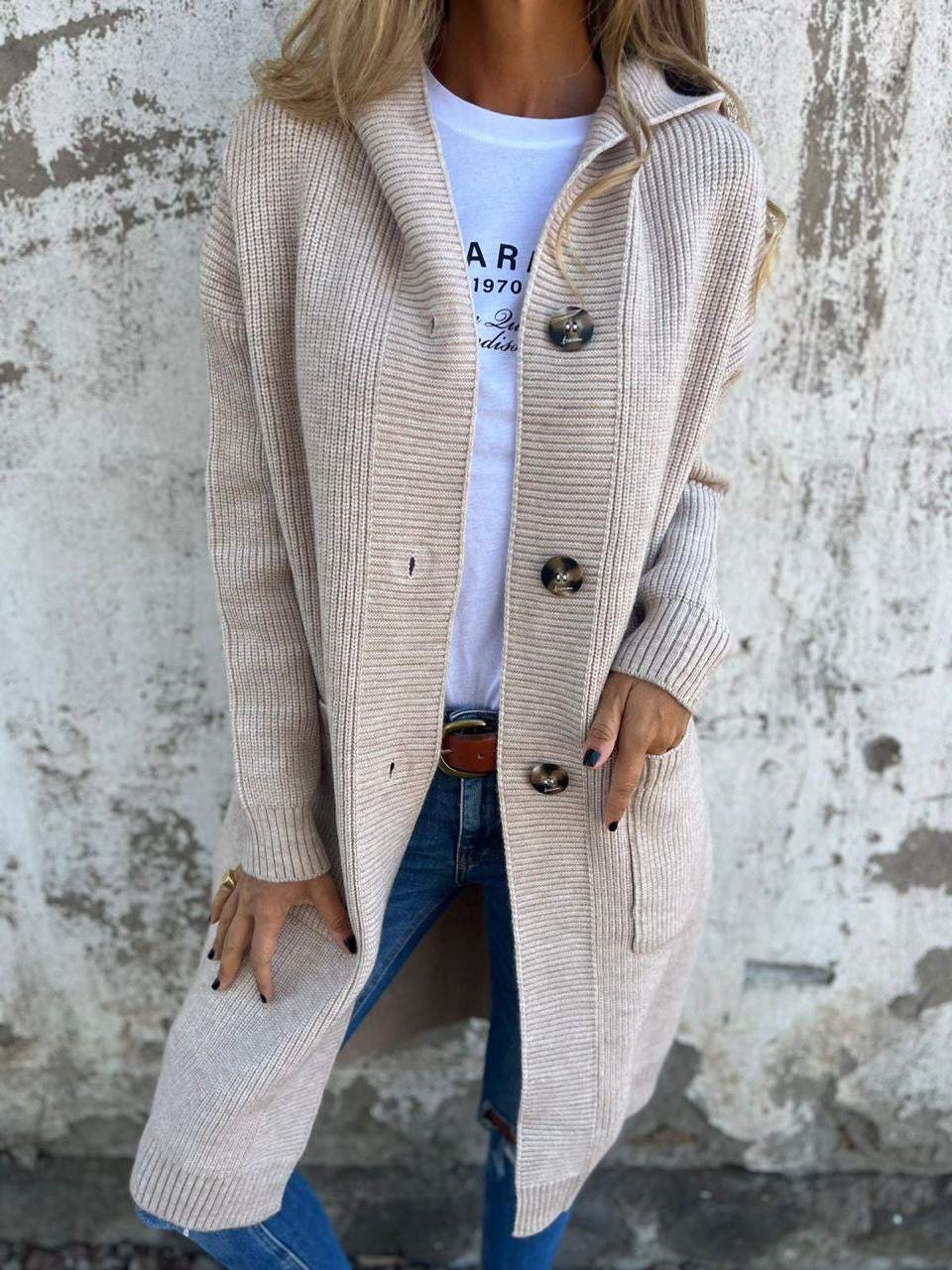 Ursule - Cardigan long tricoté
