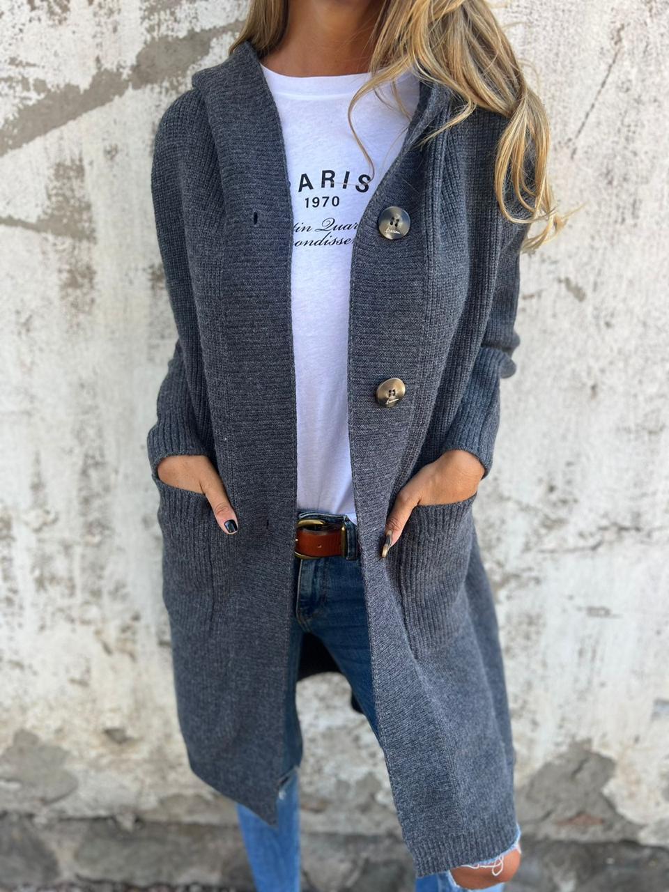 Ursule - Cardigan long tricoté