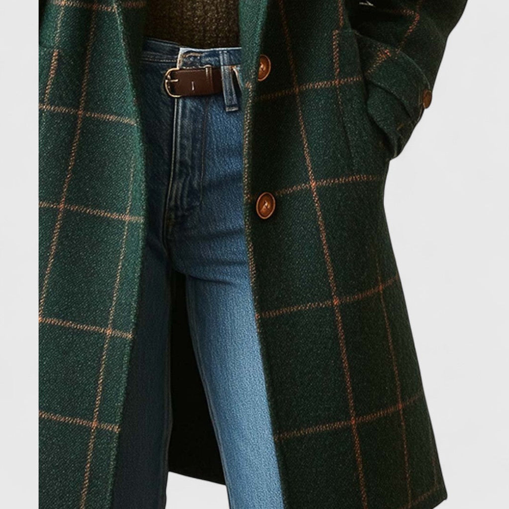 Megan - Manteau douillet à carreaux