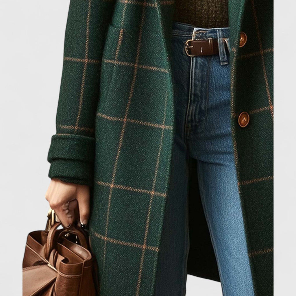Megan - Manteau douillet à carreaux