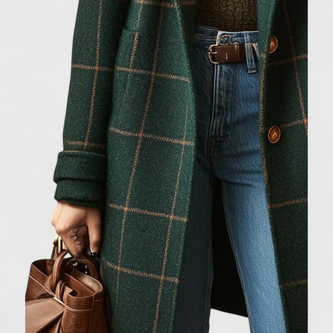 Megan - Manteau douillet à carreaux