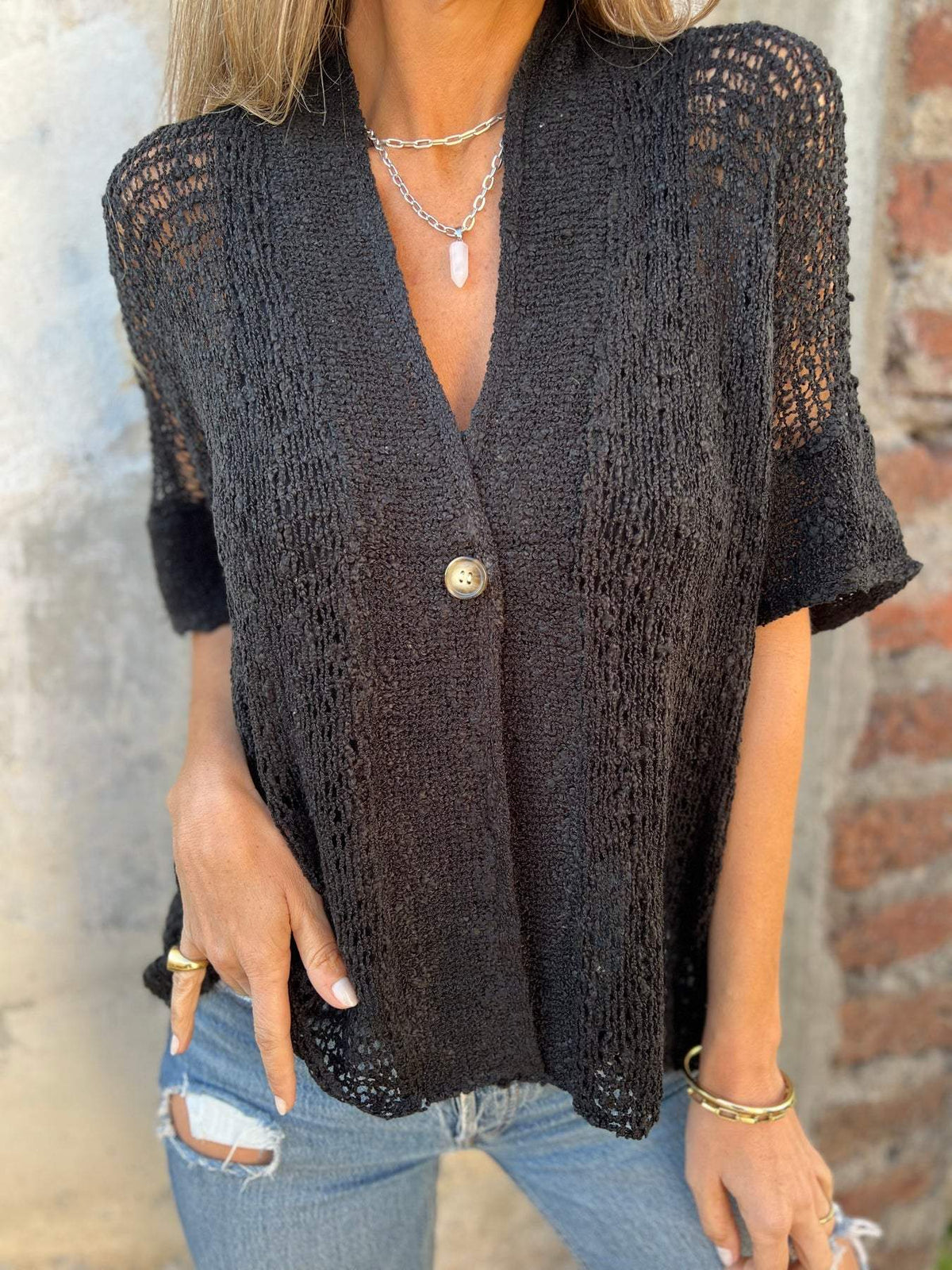 Aya - Cardigan tricoté