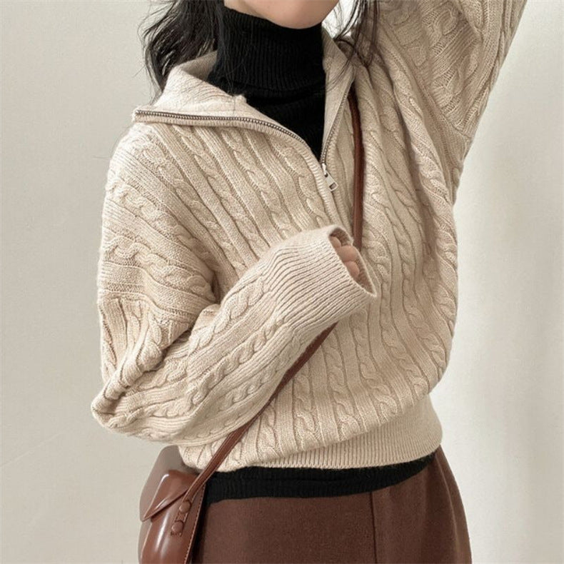 Fiona - Pull demi-zippé en coton