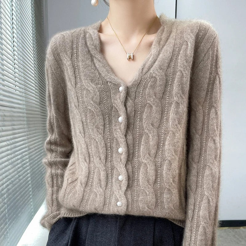 Athena - Cardigan en laine Rambouillet