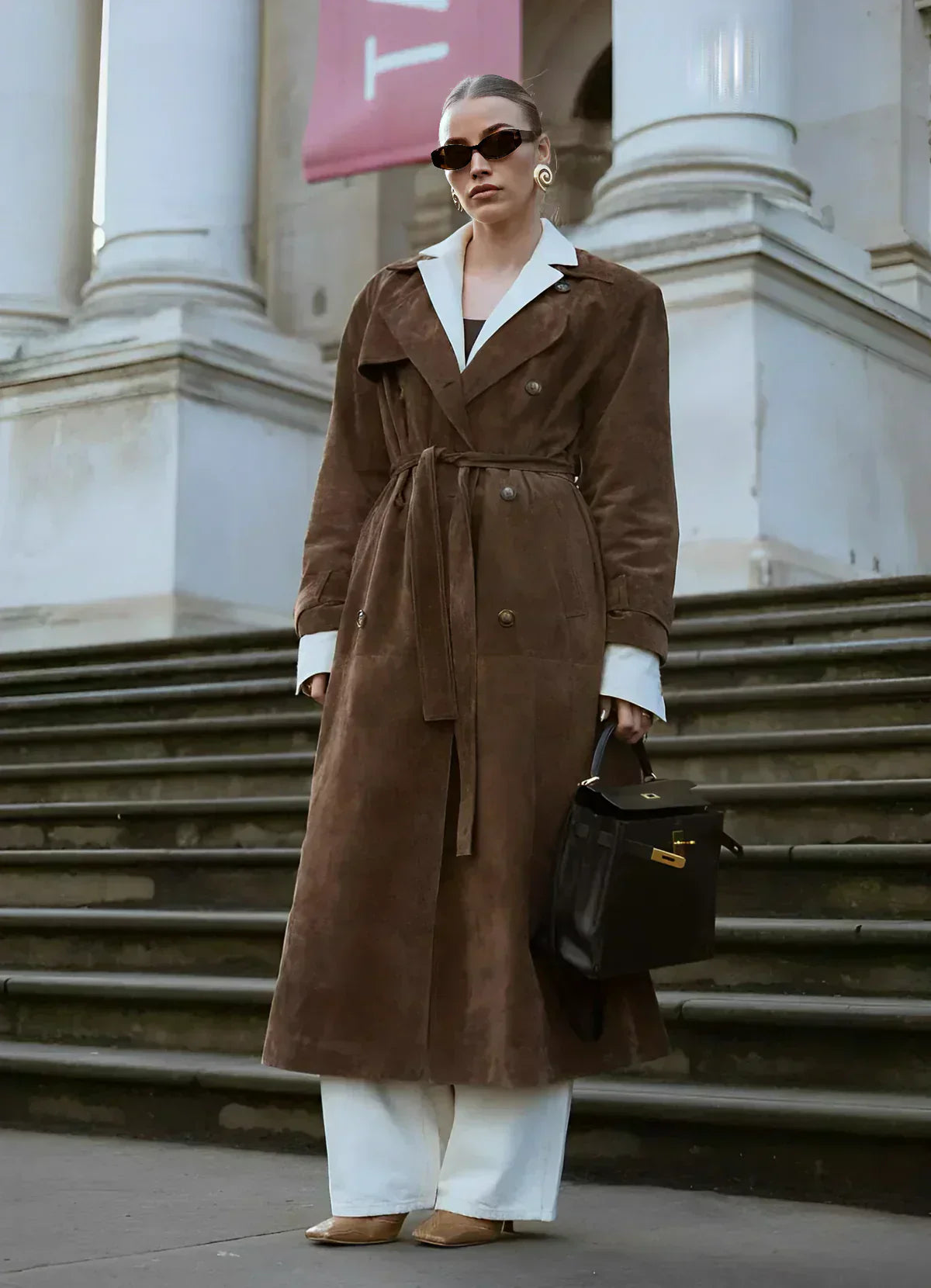 Usha - Manteau luxueux en daim