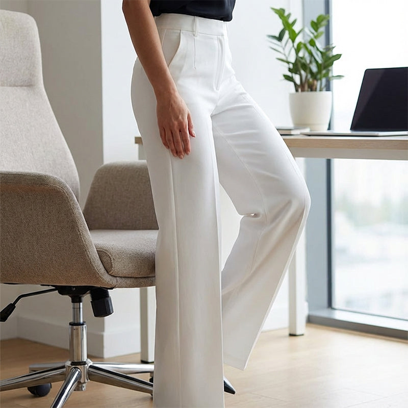 Elara - Pantalon de costume large taille haute