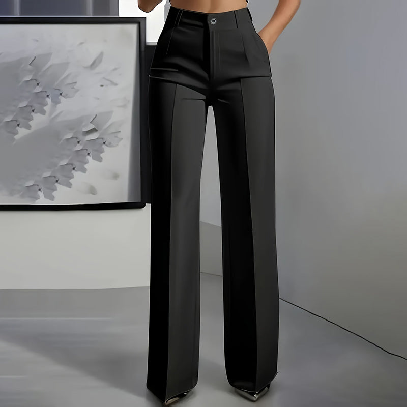 Elara - Pantalon de costume large taille haute