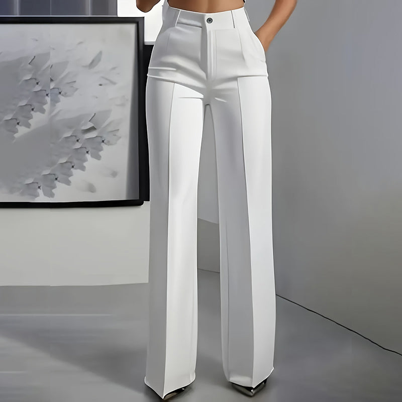 Elara - Pantalon de costume large taille haute