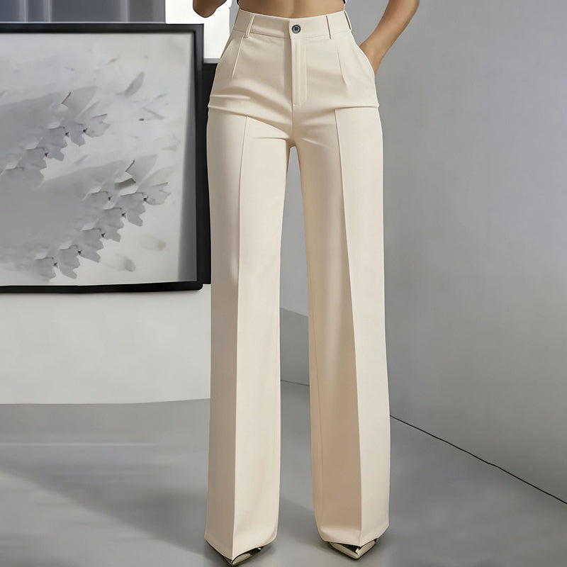 Elara - Pantalon de costume large taille haute