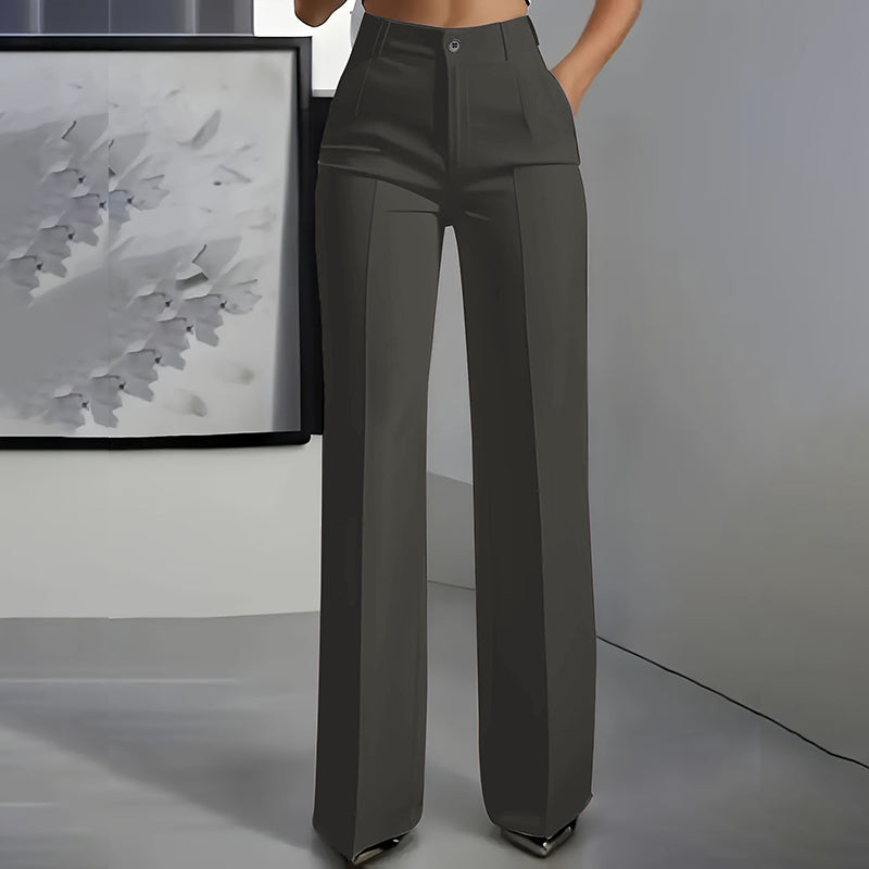 Elara - Pantalon de costume large taille haute