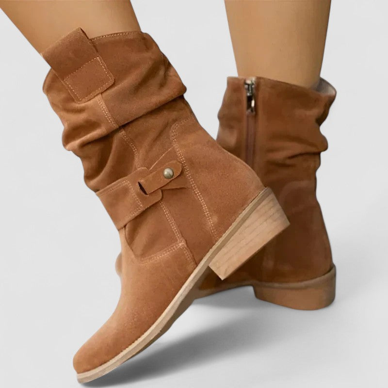 Delphine - Bottines orthopédiques en daim