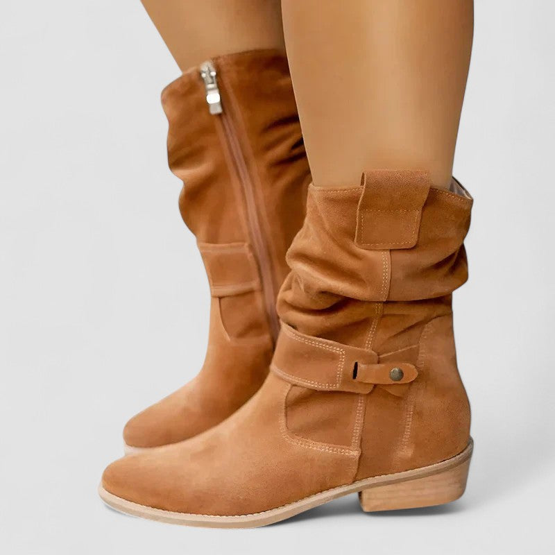 Delphine - Bottines orthopédiques en daim