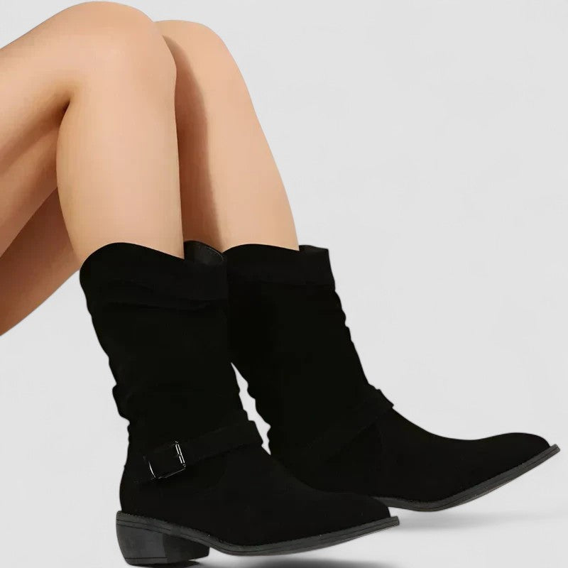 Delphine - Bottines orthopédiques en daim