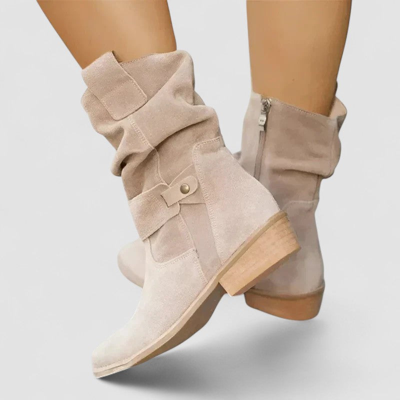 Delphine - Bottines orthopédiques en daim