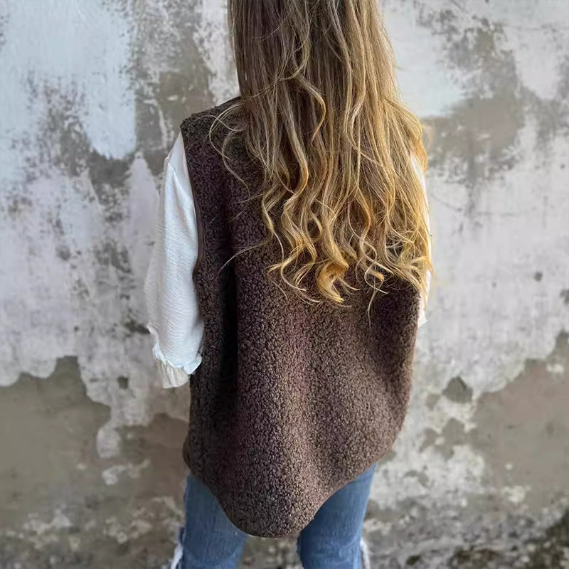 Nahla - Gilet chaud boutonné