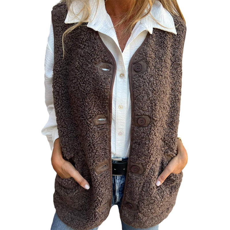 Nahla - Gilet chaud boutonné