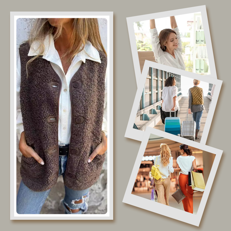 Nahla - Gilet chaud boutonné