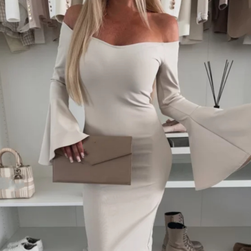 Rosalie - Robe de soirée à manches évasées