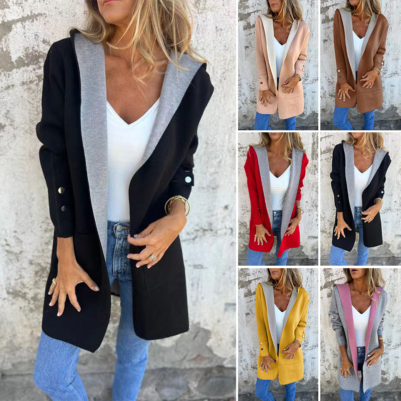 Poppy - Manteau à capuche color-block