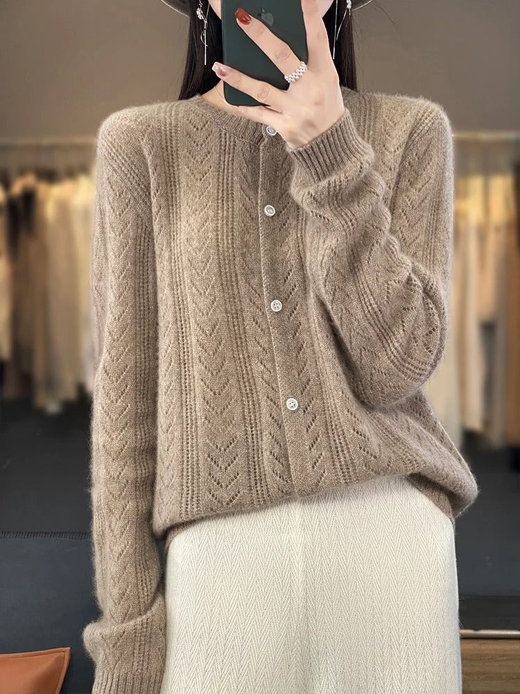 Alex - Cardigan en laine douce